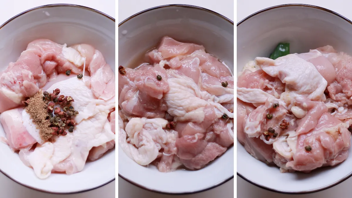 史雲生極鮮清雞湯料理_蔥油雞肉飯_雞腿肉醃漬